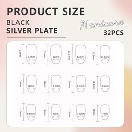 Cosmeria Press On Nails Short, Glue-On False Nails for Perfect Look, Easy to Use and Durable Fingernails for Sticking