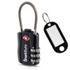 SharkByte TSA Suitcase Locks - 3-Dial Security Travel Combination Padlock,