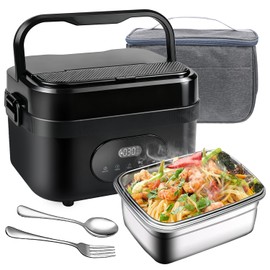 EBUTY Cordless Electric Lunch Box for Adults,18000mAh Rechargeable Heated Lunch Box,1.5L (6.3 Cups) Portable Self heating Food Warmer ​for Outdoor, Work, Office, Camping, Travel