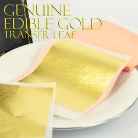 Edible Gold Transfer Leaf 23.75K, 10 Sheets, 80mm