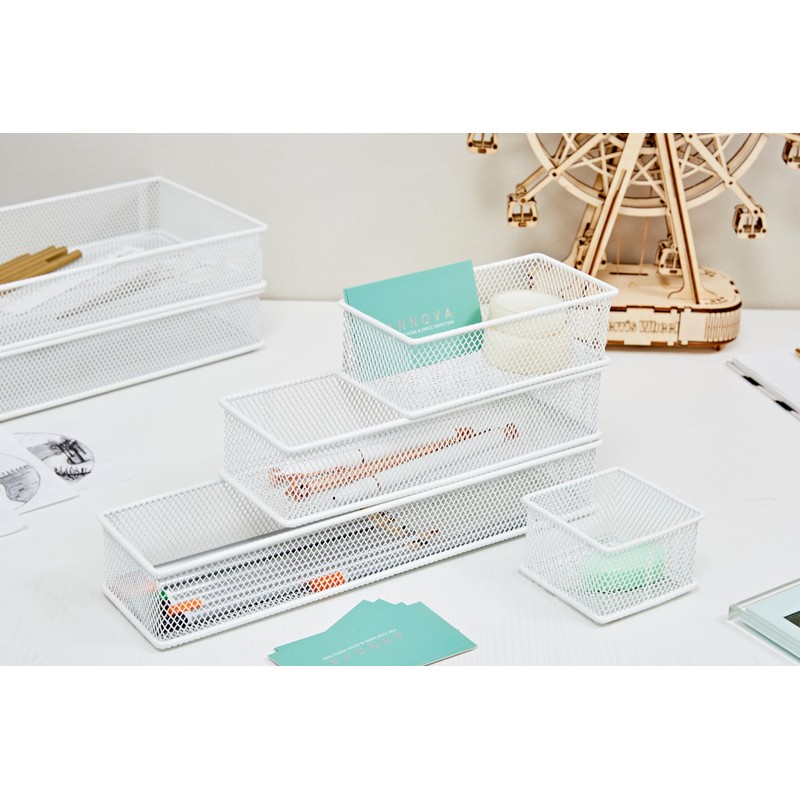 Annova Mesh Stackable Drawer Cabinet and Shelf Organizer Bins Storage