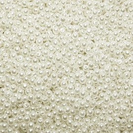 3mm Round Simulated White Pearl Craft Jewelry Beads Pack of 300