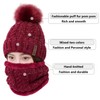 LCZTN Womens Pom Beanie Hat Scarf Set Girls Cute Winter