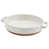 Denmark Tools For Cooks 1.7 Quart Speckled White Round Stoneware