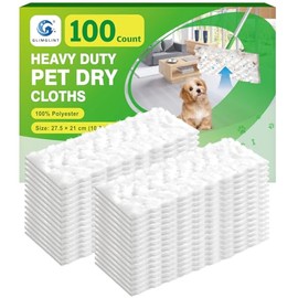 GLIMGLINT Heavy Duty Dry Sweeping Cloths Compatible with Swiffer Sweeper, Disposable Duster Mop Pads Refills for Floor Cleaning, Pet Hair, Dust and Dirt, Dry Cloths for Wood Floors, 100 Count