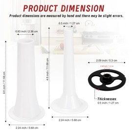Stand Mixer Sausage Stuffer Kit Repalcement for KitchenAid FGA Food Meat Grinder Attachment, Sausage Stuffer Tubes Compatible with KitchenAid Mixer Sausage Stuffer Maker
