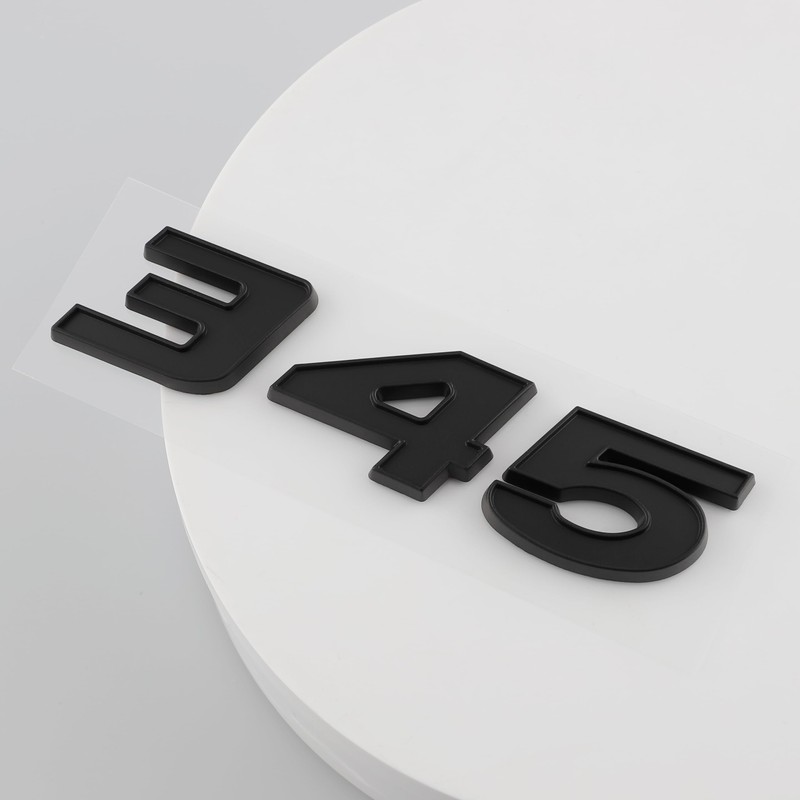 UpAuto 2 pcs 345 Emblem Badge 3D Self-Adhesive Nameplates 345