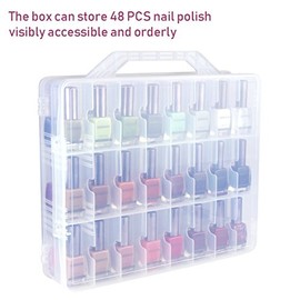 Kissbuty Universal Nail Polish Holder Organizer For 48 Bottles Adjusta