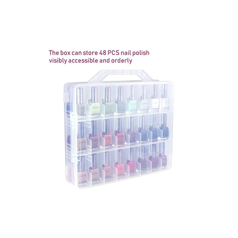 Kissbuty Universal Nail Polish Holder Organizer For 48 Bottles Adjusta