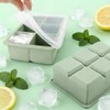 3PCS Bandejas de Cubitos de Hielo, Moldes Grandes de Silicona