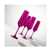 Godinger Champagne Glasses, Stemmed Champagne Flutes, Champagne Glass Set, Amethyst,