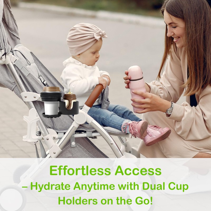 Lusinus Stroller Cup Holder Compatible with YOYO/YOYO2/YOYO3 – 2-in-1 Adjustable