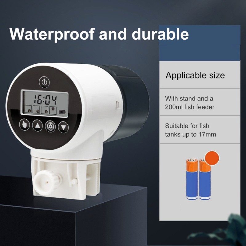 Automatic Fish Feeder Waterproof Adjustable Intelligent Quiet Auto Fish Food