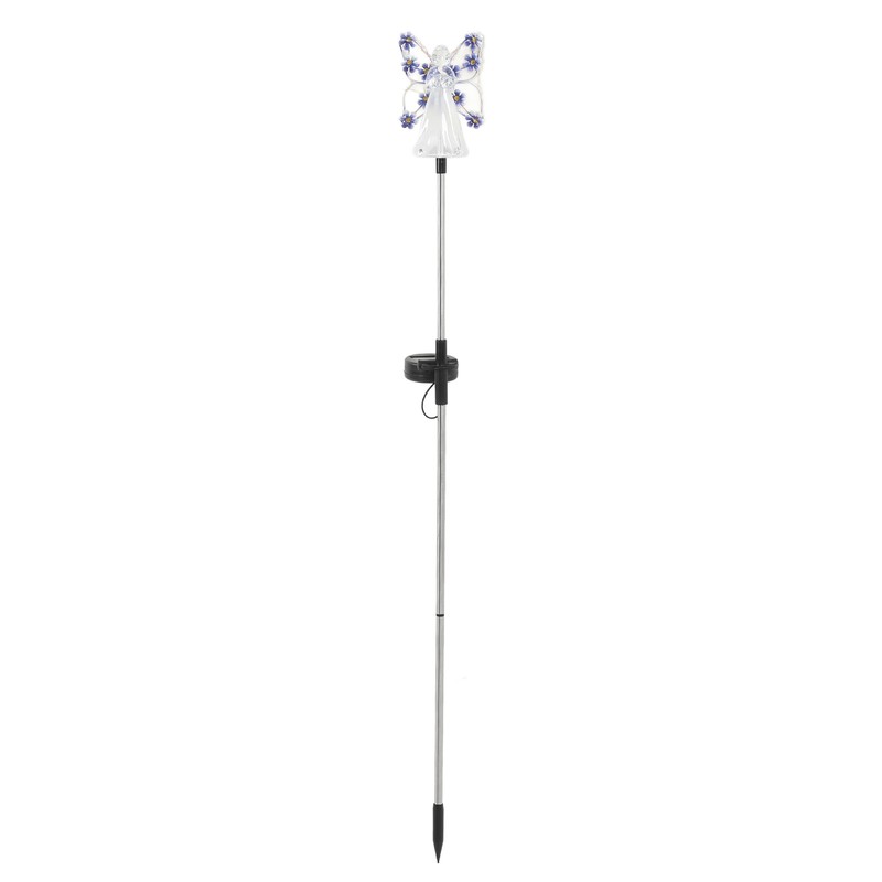 2 Pack LED Solar Angel Lights Solar Powered White Light