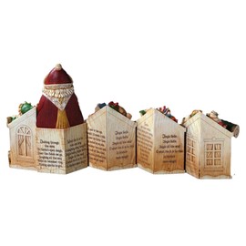 Enesco Pillars Santa's Sleigh 9-Piece Musical Set, 9.25-Inch