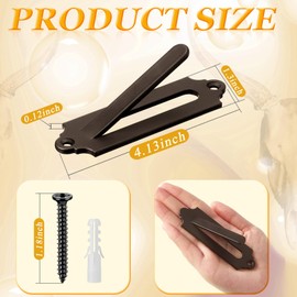 Dunzy 12 Pack European Style Mount Skull Hanger Deer Skull Hangers Euro Wall Mount Bracket Hook Complete with Simple Easy Installation Kits for Indoor Outdoor Small Game Animals Mule(Brown)