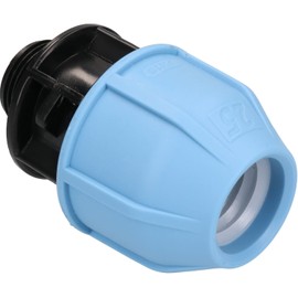 25mm x 3/4" MDPE Male Adapter Compression Coupling Fitting Water Pipe 2PK