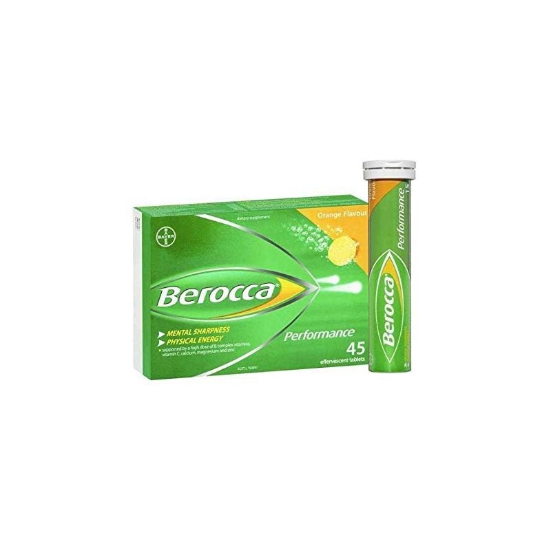 Berocca Orange Effervescent Tablets 45-Count