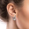 Soul-Cats 1 pair of rectangular hoop earrings made of stainless