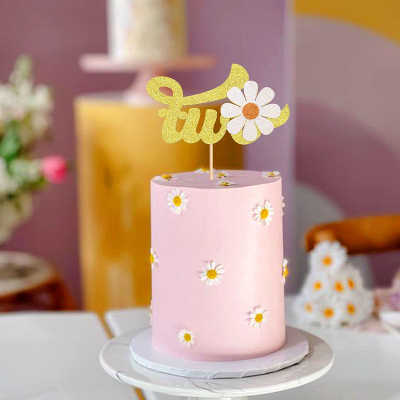 Keaziu - 1 decoración de margaritas para 2 cumpleaños, decoración