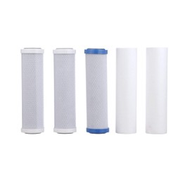 Watts Premier Annual 5-Pack VOC Filtration Kit for WP-4V RO Reverse Osmosis System, Water Filter Replacement, 2 Sediment Filters, 2 Carbon Pre-Filters, VOC Filter, Reduces Chlorine & Sediments