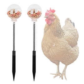 CKDSA 2 Pack Chicken Peck Toy Chicken Enrichment Swing Feeder for Hens Ducks Parrots Birds Poultry Poultry Enrichment Toys with Slow Feeding Design Mental Stimulation Coop Outdoor Garden Accessories