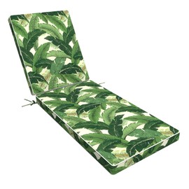 LVTXIII Outdoor Chaise Lounge Cushion, 80 x 26 x 3 Inch Patio Water-Repellent Lounge Chair Seat Cushions for Pool Side Use, Swaying Palms Green