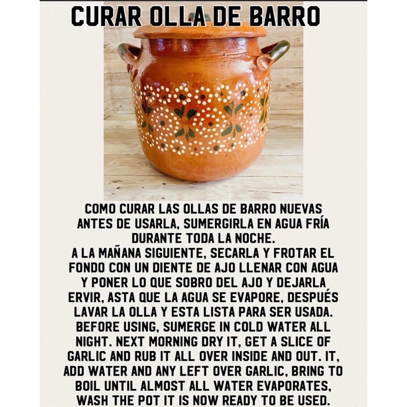 1 Olla de Barro Chocolatera Y 1 Molinillo De Madera