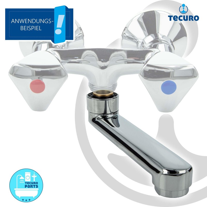tecuro S-Spout for Wall Fittings 3/4 Inch Tapered Sealing Length