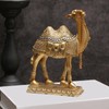 Gold Brass Camel Figurine Small Statue Office Home Desk Decoration