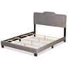 Baxton Studio Benjen Beds (Box Spring Required), Queen, Grey/Black