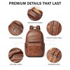 Bluome Work Backpack for Women Men, Laptop Vegan Leather Backpack