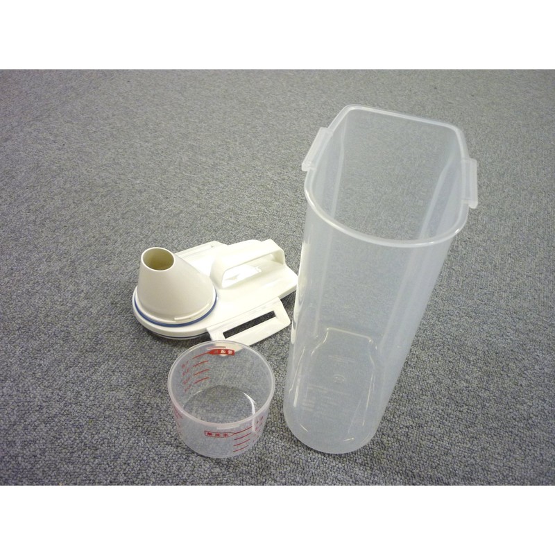 Asvel 7509 Rice Container Bin with Pour Spout Plastic Clear