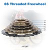 WEEROCK Bike Freewheel 6 Speeds, 14-28T Threaded Freewheel Screw On