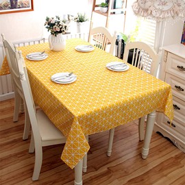 YOFASEN 30x180cm 30x200cm Table Runner - Linen Cotton Table Cloth 130x180cm 140x180cm - Grey/Yellow Table Runner for Birthday Party Banquet Decor, yellow 01 - Tablecloths, 130x180cm