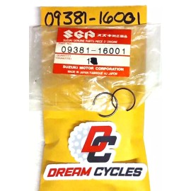 Suzuki NOS Genuine Suzuki Piston Pin Circlip Set Of 2 GS850GL GS650GL  OEM 09381-16002