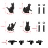 SUMNACON Set of 4 Cat Shape Door Knobs Iron Wardrobe