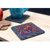 Psychedelic Cocktail Slate Coaster – Vibrant Swirl Design (slco-ds24-psychrg)