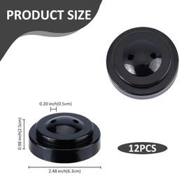 SUPERFINDINGS 1 PC Flag Holder Two Hole Flag Stand Base Black Desk Flags Set Plastic Round Flag Stand for Almost All Small Mini Flags Home and Office Decoration