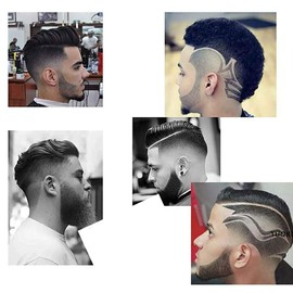 Men's Beard Shaping Tool With Inbuilt Comb Transparent Template Styling Comb Templates for Goatee Mustache Sideburns, Jaw Cheek/Neck Line, Symmetric/Curve/Step Cut (Clear)