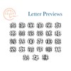 Monogram Return Address Initial Kraft Wedding Envelope Seals or Labels