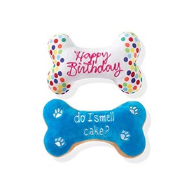 FRINGE STUDIO Birthday Bone Cookies Pet Toy (289332), Multicolor