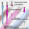 Cuticle Remover Cuticle Pusher Nail Cuticle Trimmer 6PCS V-shaped Dead
