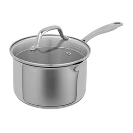 Kuhn Rikon Premium Allround Plus Saucepan 3qt - Versatile Cooking Pot for Kitchen Essentials - Durable Stainless Steel Construction - Ideal for Simmering, Boiling, and More