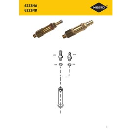 Mesto 6222NB Compressed Air Fill Valve Brass 6 Bar Pressure Limiter Compressor Suitable with Push Fit Coupling