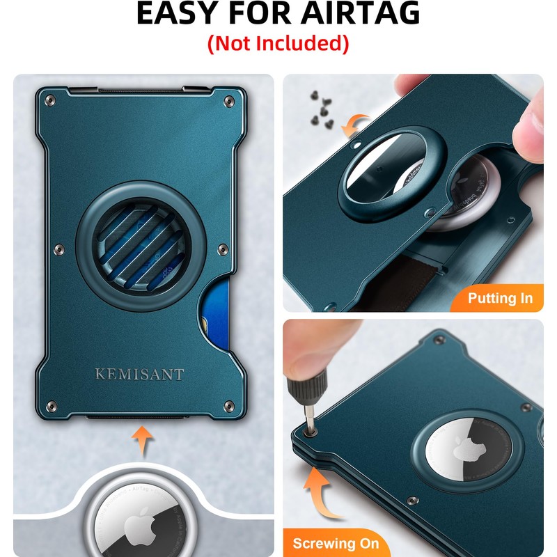 KEMISANT Men Wallet, Slim Wallet Money Clip Gift Men Compatible