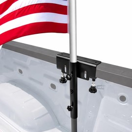 CASI HOME Truck Bed Flag Pole Mount - Truck Flag Pole Mount Kit - Universal No Drilling Side Flag Holder for Truck - Various Truck Bed Flag Frames, Heavy Duty Flag Mount Fits Up to 1.5” Pole