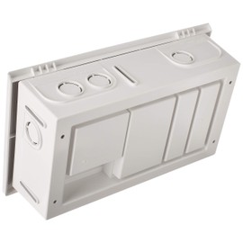 Leviton 47605-MDU MDU Compact Structured Media Enclosure with Cover, White 9.01 in