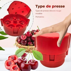 Multi Cherry Remover Tool with Collection Container for Pits and Juice Cherry Remover with Collection Container, Blue