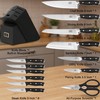 WANGMAZI 15 Pcs Knife Block Set, Knife Sets for Kitchen
